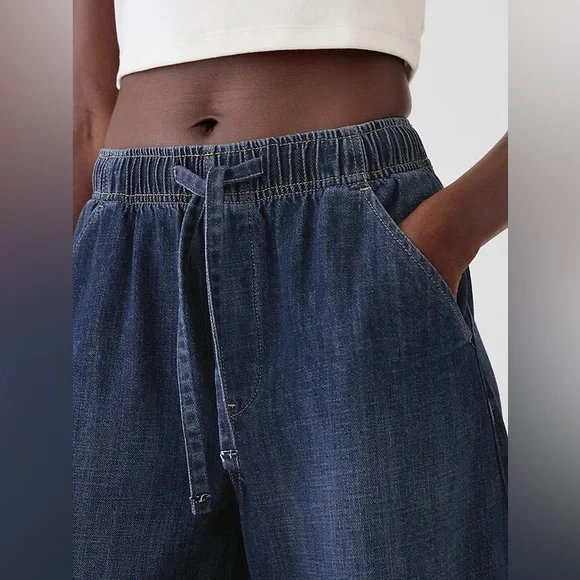 NWT! GAP Dark Indigo Mid Rise Easy Horseshoe Jeans - Size XL 🩷 #607775 - Picture 8 of 10